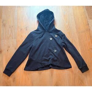 Red Valentino Black Hoodie with Star Embellishments Cozy Hoodie Size Regular M